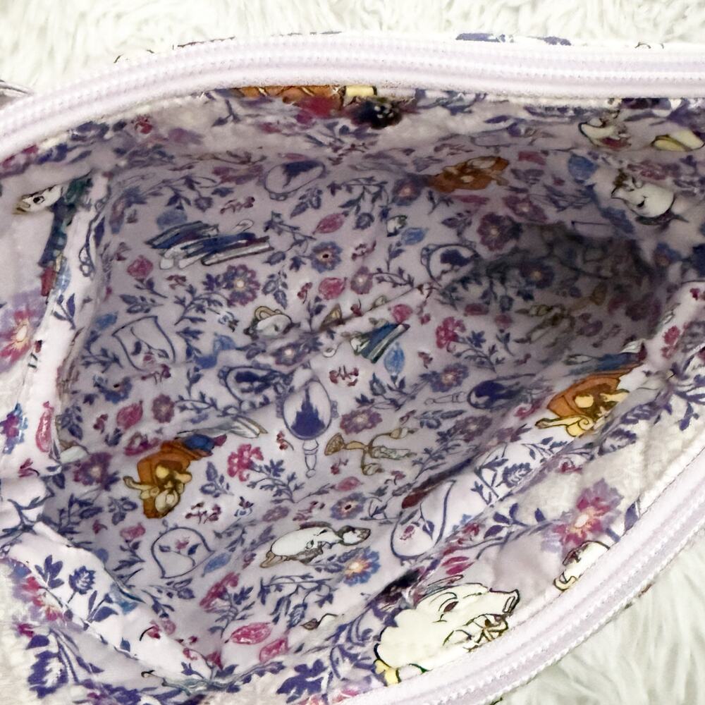 DISNEY x VERA BRADLEY | Belle Floral Triple Compartment Crossbody Beauty Beast - Picture 6 of 10